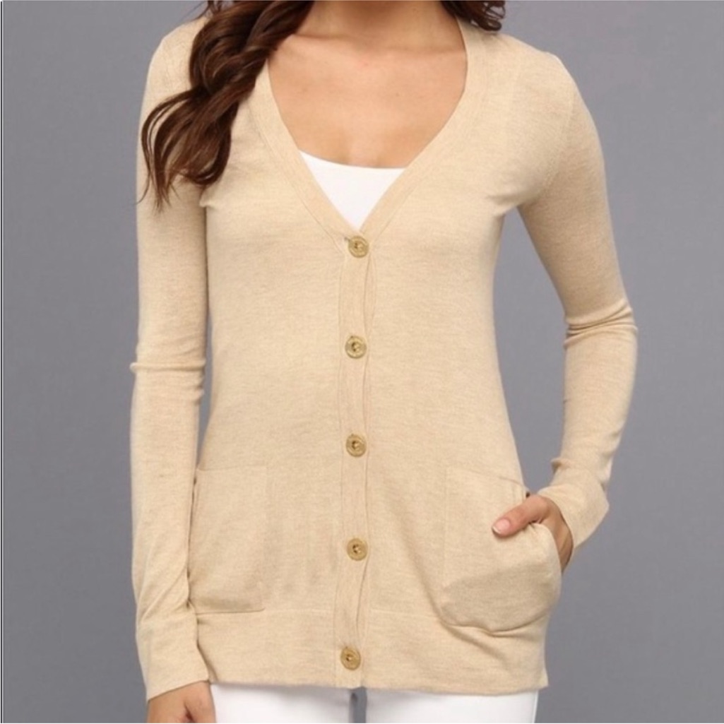 Lilly Pulitzer Heidi Tan Knit Cardigan Small